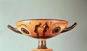 كيليكس الشكل الأسود ، c.580-525 قبل الميلاد (سيراميك)